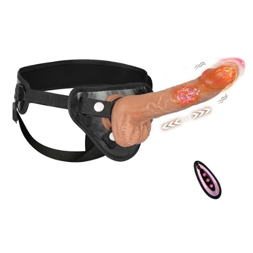 Harness Strap On Vibrating Realistic Dildo