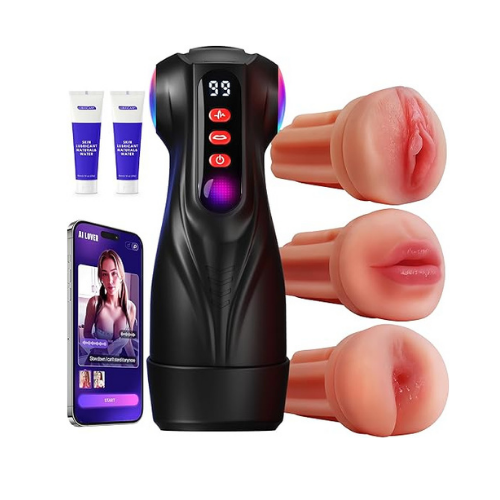 3 Sleeves Sets AI Sync APP Male Masturbator Sex Toys 