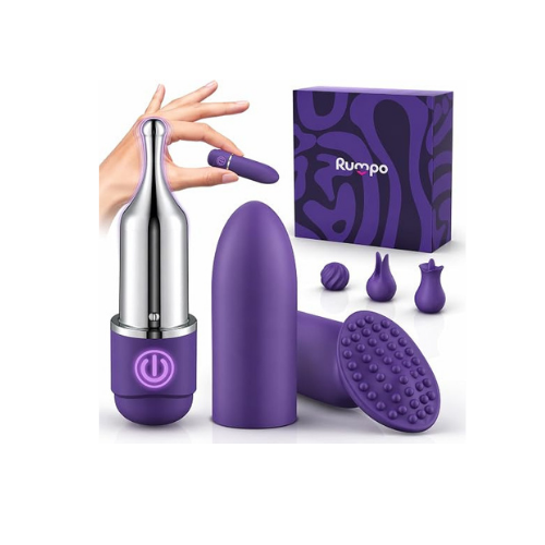 Mini Bullet Vibrator Kit with 5 Attachments