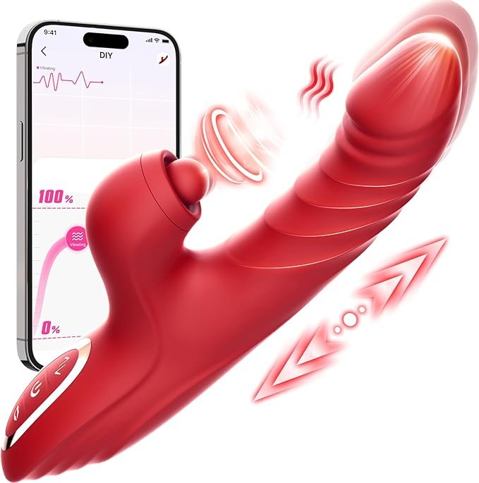 Thrusting Dildo Rose Toy for Women